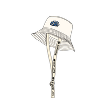 Load image into Gallery viewer, Kokolishi Bucket hat with straps - White