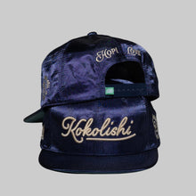 Load image into Gallery viewer, Kokolishi snapback - Navy  Satin
