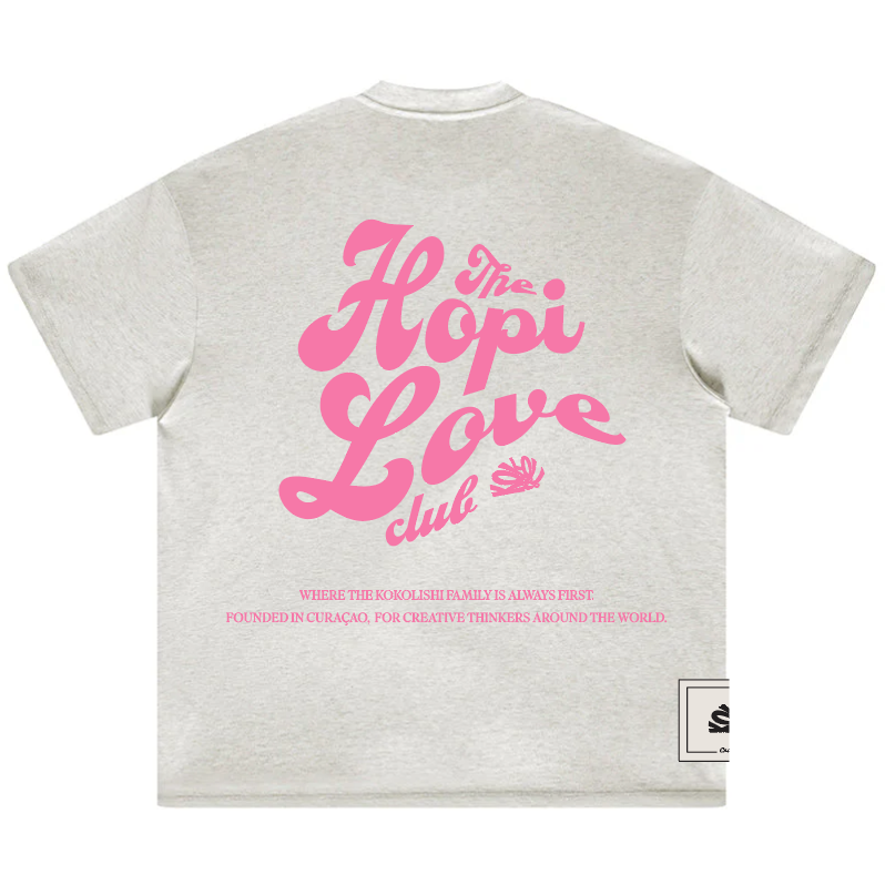 KIDS The Hopi love club Kokolishi Tee - Grey Melee / Pink