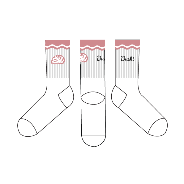 Powder Pink DUSHI  - Kokolishi socks